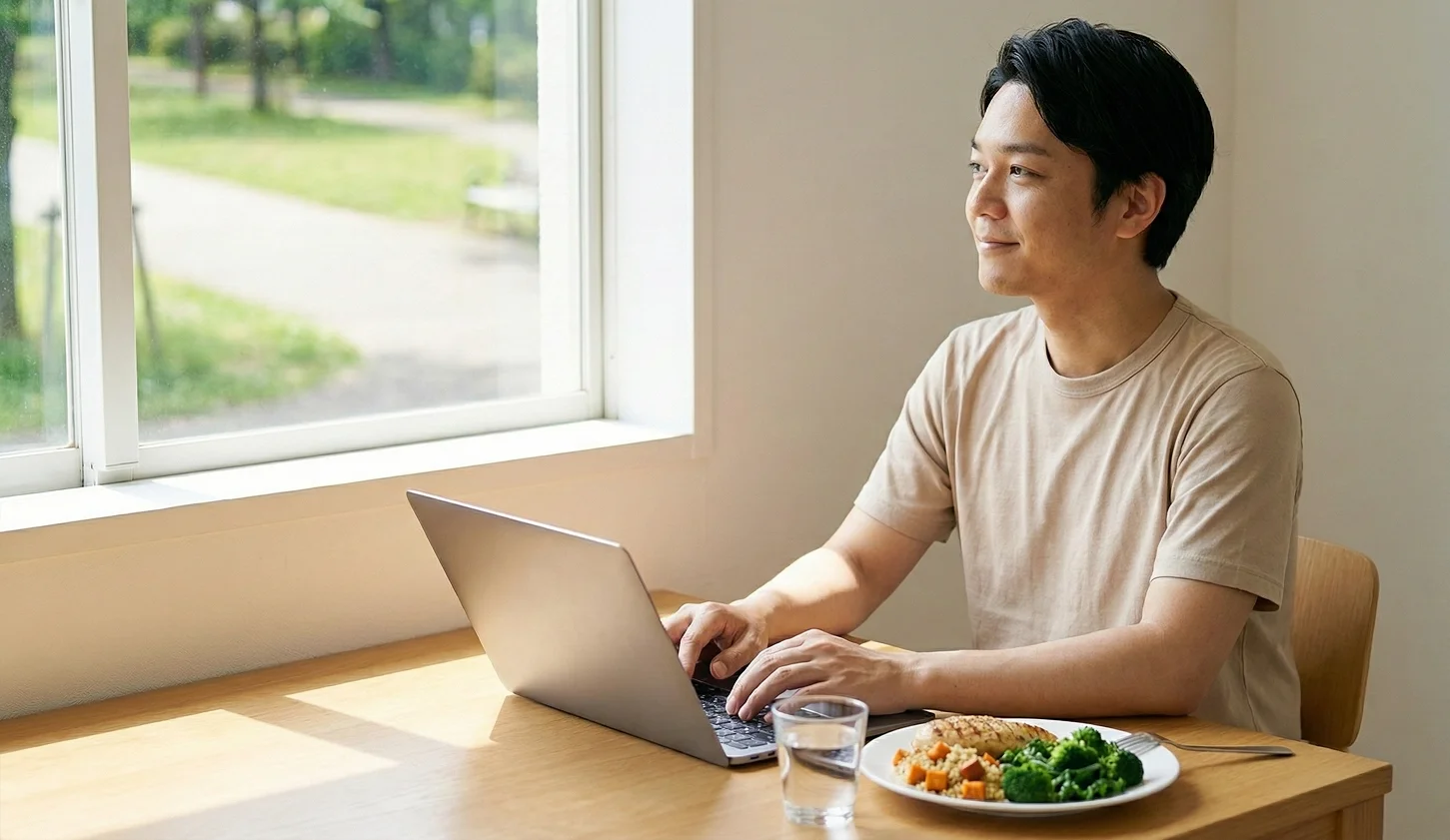 Illustration of balanced blood sugar graph