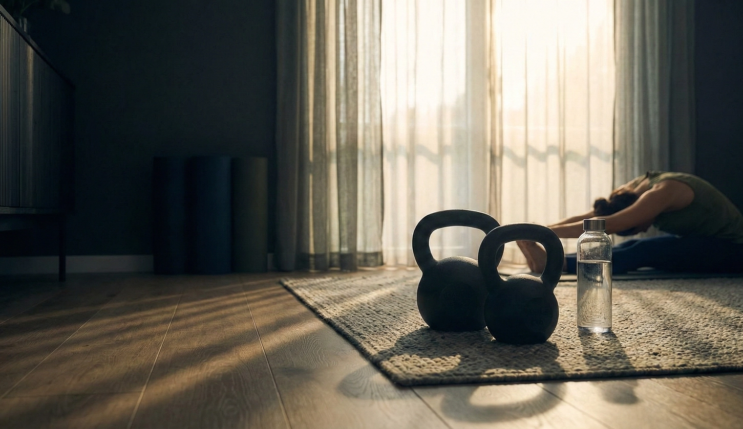 Illustration of balanced wellness routine